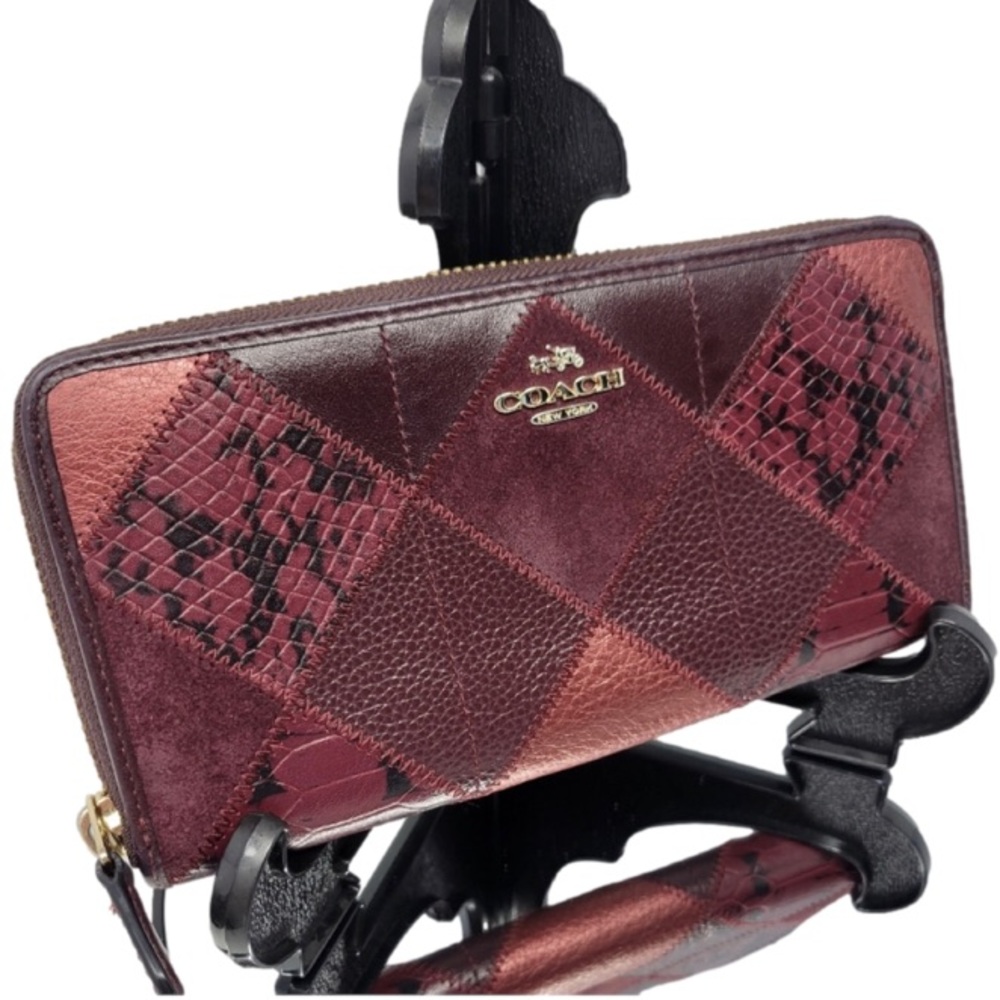 Coach Burgundy Patchwork Wallet - image 2